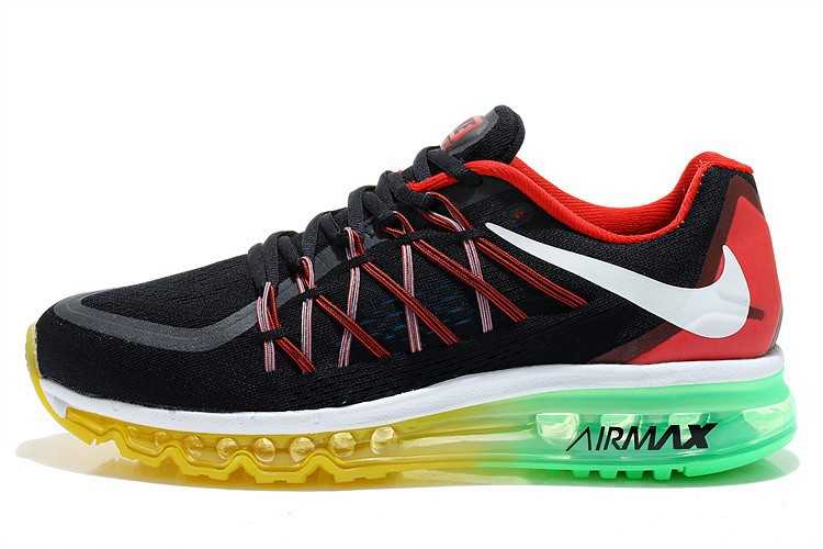 Nike Air Max 2015 Beau Pas Cher Basket Noir Rouge Vert